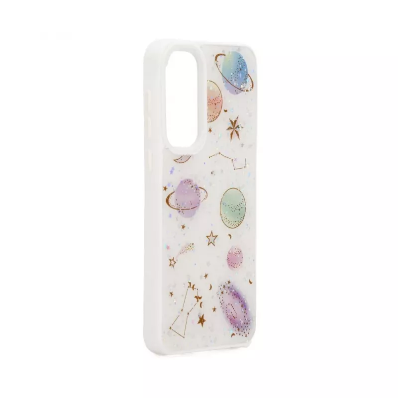 iLike cover Epoxy Cartoon bianca per Samsung Galaxy A35