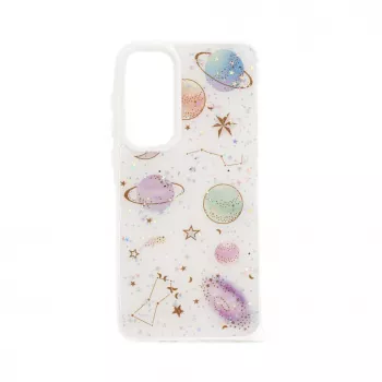iLike cover Epoxy Cartoon bianca per Samsung Galaxy A35