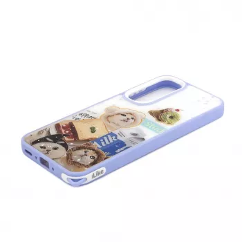 iLike Samsung Galaxy A35 Epoxy Cartoon cover bianco blu