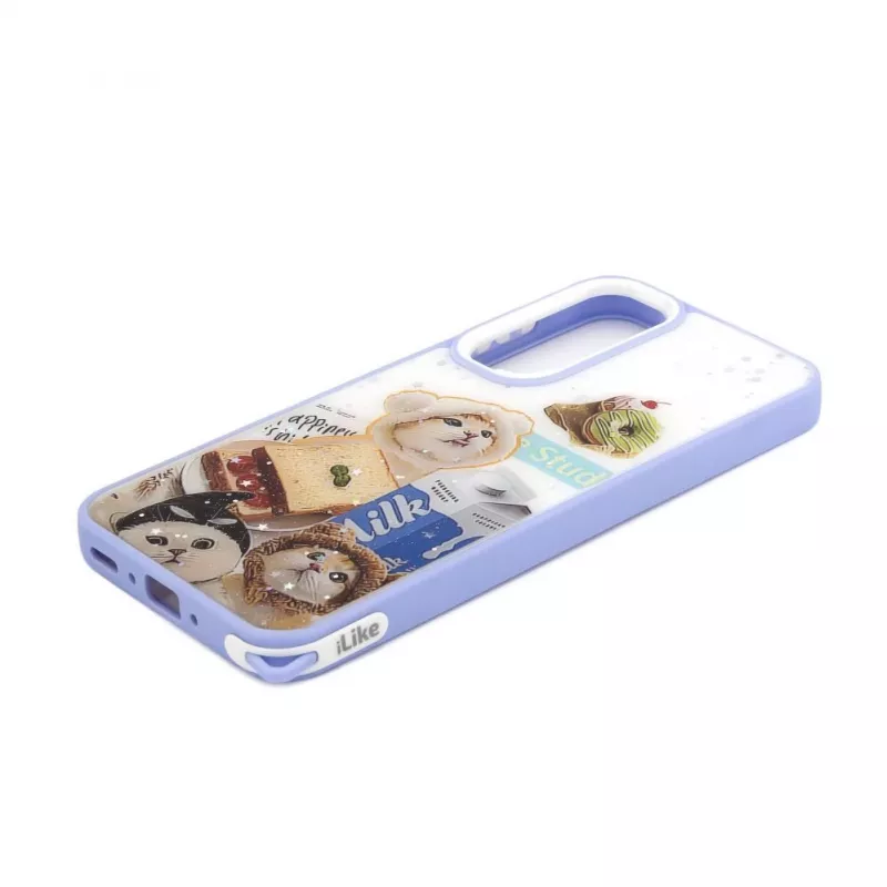 iLike Samsung Galaxy A35 Epoxy Cartoon cover bianco blu