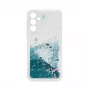 iLike Samsung Galaxy A35 Custodia in silicone Water Glitter blu