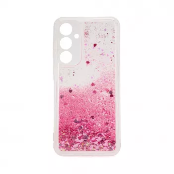 iLike Samsung Galaxy A35 custodia in silicone Water Glitter rosa