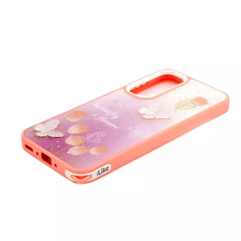 iLike cover Epoxy Cartoon rosa chiaro per Samsung Galaxy A55