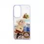 iLike cover Epoxy Cartoon bianco blu per Samsung Galaxy A55