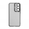 iLike Samsung Galaxy A55 Cover Trasparente e Protezione Fotocamera Nera