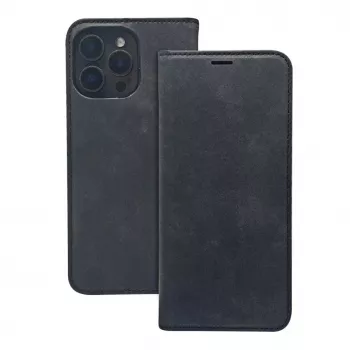 iLike Samsung Galaxy S25 Smart Suede Book Case Nero