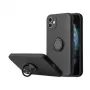 iLike Cover Silicone Ring nera per Xiaomi Redmi 9C / 10A