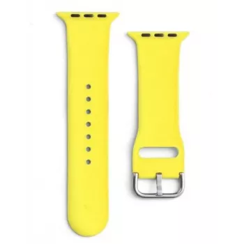 iLike Cinturino in silicone APS per Apple Watch 8/7/6/5/4/3/2 / SE (41/40/38mm) giallo