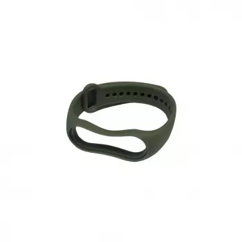 iLike Cinturino in Silicone per Xiaomi Mi Band 5 / 6 / 7 (18x250mm) Khaki Green