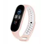 iLike Cinturino in Silicone per Xiaomi Mi Band 5 Dots Rosa Bianco