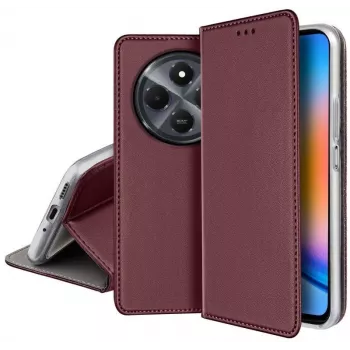 iLike Custodia Smart Magnetic per Xiaomi Redmi 14C 4G/14C 5G/Redmi A4/POCO C75 - bordeaux