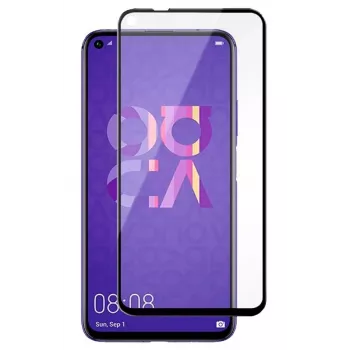 iLike Pellicola protettiva per Huawei Nova 5T, 2.5D cornice nera, Full Glue