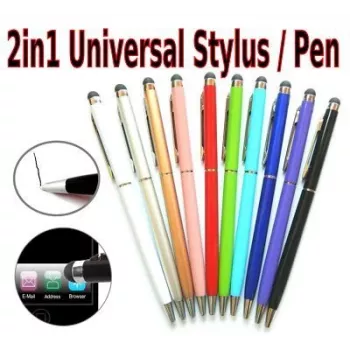 iLike Universale PN1 Stylus Capacitivo 2-in-1 con Penna (Smartphone e Tablet) Argento