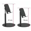 iLike Universale Supporto da tavolo telescopico per telefono e tablet (K3S) nero