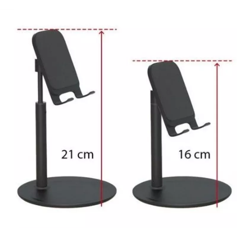 iLike Universale Supporto da tavolo telescopico per telefono e tablet (K3S) nero