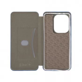iLike Custodia a libro slim per Xiaomi Poco M6 Pro blu mezzanotte