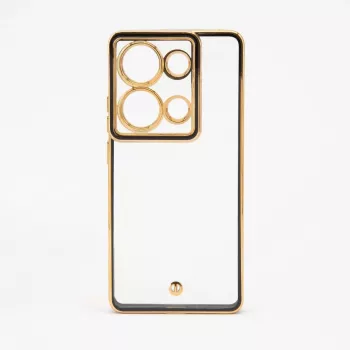 iLike Xiaomi Poco M6 Pro Cover posteriore protettiva ibrida TPU+PC con protezione fotocamera nero trasparente