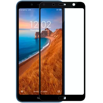 iLike Xiaomi Redmi 7A Pellicola protettiva in vetro temperato 2.5D black frame full glue