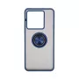 iLike Custodia ibrida con anello per Xiaomi Redmi Note 13 5G blu scuro