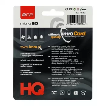IMRO scheda di memoria microSD 2GB con adattatore SD