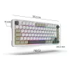 INCA tastiera gaming RGB GraySwitch USB-C/BT 2,00 m bianco (IKG-455)