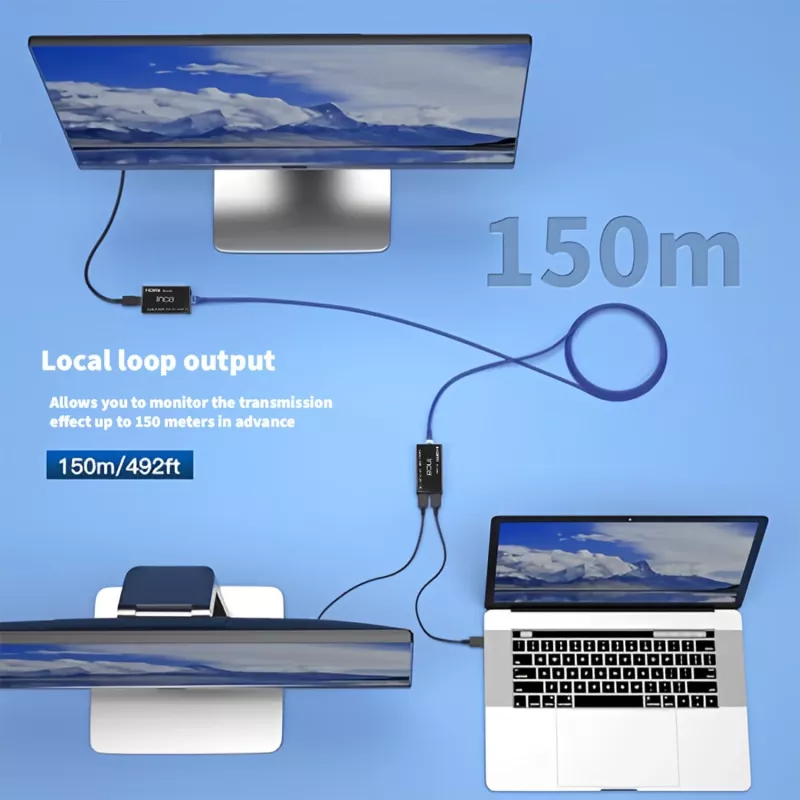 INCA IEX-60 extender HDMI HDMI 1.4 Full HD 60Hz nero