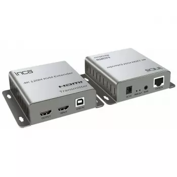 INCA KVM Extender HDTV-In/Out/Cat5e/6/USB-A 4K 60Hz Grigio