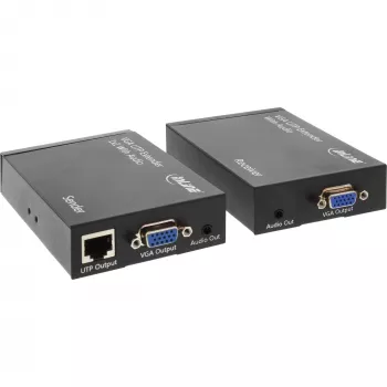 InLine extender VGA su UTP con audio, fino a 300m, 1920 x 1200 pixel, trasmettitore e ricevitore AV, 300 m