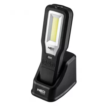 Lampada da ispezione 550 lm COB LED con stazione di ricarica e base