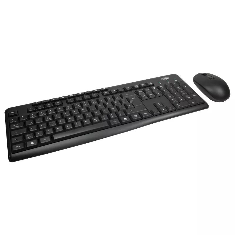 Inter-Tech AC KB-208 set tastiera e mouse wireless, nero (88884137)