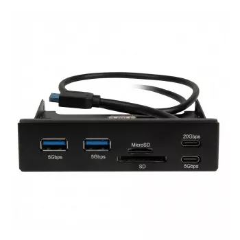 Inter-Tech Argus CI-22 Lettore di schede interno per vano 3,5 pollici, USB 2.0, multi-scheda – Nero