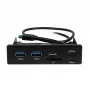 Inter-Tech Argus CI-22 Lettore di schede interno per vano 3,5 pollici, USB 2.0, multi-scheda – Nero