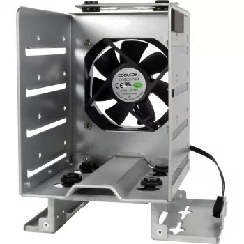 INTER-TECH IPC Staffa di montaggio ER-47045-1 per HDD/SSD da 2,5 pollici in alloggiamento da 3,5 pollici con 2x porte frontali USB 3.0, nero
