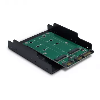 Inter-Tech KT005B adattatore staffa di montaggio su slot PCI da 2xSATA a 2xM.2 SATA SSD