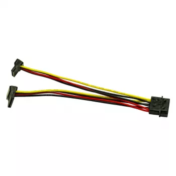 Inter-Tech cavo adattatore di alimentazione Molex a 2x SATA 90°, 0,15 m