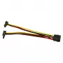 Inter-Tech cavo adattatore di alimentazione Molex a 2x SATA 90°, 0,15 m