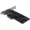 Inter-Tech Scheda adattatore PCIe KT015 PCIe x4 su M.2 NVMe + SATA su M.2