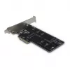 Inter-Tech Scheda adattatore PCIe KT015 PCIe x4 su M.2 NVMe + SATA su M.2