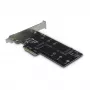 Inter-Tech Scheda adattatore PCIe KT015 PCIe x4 su M.2 NVMe + SATA su M.2