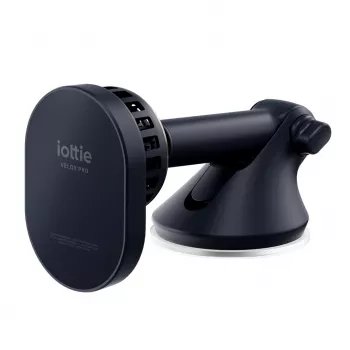 iOttie Velox Pro supporto di ricarica wireless magnetico attivo per auto per MagSafe iPhone, nero con dettagli oro