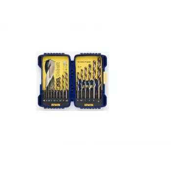 IRWIN set 15 punte per trapano in cobalto 1,5-10 mm HSS M35 punta rettificata DIN 338