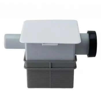 IVENSIS ISN32 Fossa biologica a incasso 100x100 - ABS bianco, scarico 32mm, sifone
