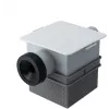 IVENSIS ISN32 Fossa biologica a incasso 100x100 - ABS bianco, scarico 32mm, sifone