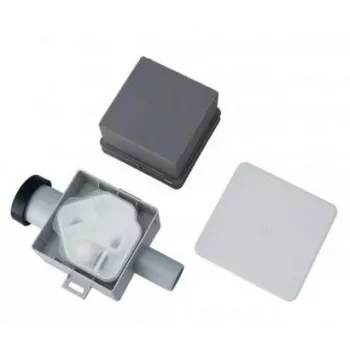 IVENSIS ISN32 Fossa biologica a incasso 100x100 - ABS bianco, scarico 32mm, sifone