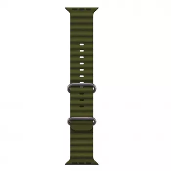 iWear Cinturino in Silicone Morbido Grooved 20mm S1 per Apple Watch 49mm / 45mm / 44mm / 42mm Khaki Green