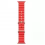 iWear S1 Cinturino in silicone morbido Grooved 20mm per Apple Watch 49mm / 45mm / 44mm / 42mm rosso