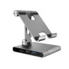 J5CREATE JTS224-N Supporto multiangolo con docking station USB-C per iPad Pro (Space Grey)