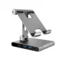 J5CREATE JTS224-N Supporto multiangolo con docking station USB-C per iPad Pro (Space Grey)