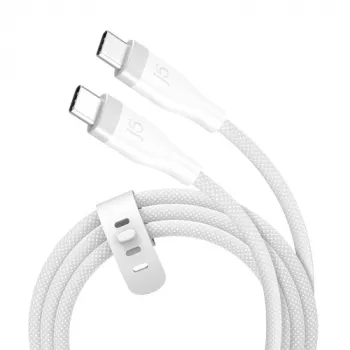 J5CREATE Cavo di ricarica rapida USB-C 60W Ultra Soft a doppia treccia - Space Grey, 1,2 m