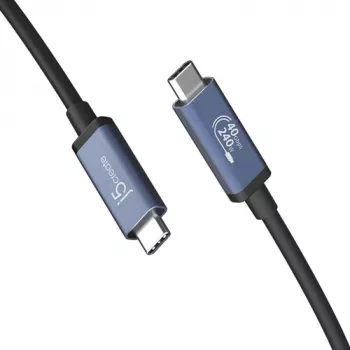 J5create Cavo USB Type-C USB4 40Gbps 240W (0,8m, Nero)